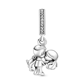 Pandora Nygift Par charm sølv m. cz