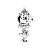 Pandora DISNEY Skønheden og Udyret Mrs. Potts og Chip Charm sølv m. emalje