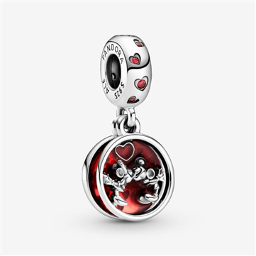 Pandora Disney Mickey & Minnie Mouse Love and Kisses Charm med vedhæng sølv