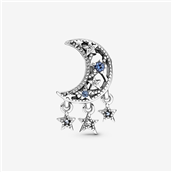 Pandora Stjerne & Halvmåne vedhæng i sølv