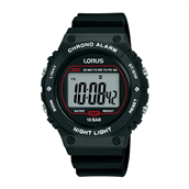 Lorus Sports herreur digital plastik sort silikone 10bar 40mm