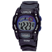 Lorus Kids børneur digital sort plastik 5bar 39mm