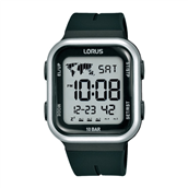 Lorus Sports ur digital plastik sort silikone 10bar 38mm