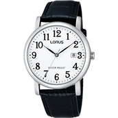 Lorus Classic herreur stål sort læderrem 3bar 37mm