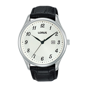 Lorus Classic herreur stål sort læderrem 5bar 42mm