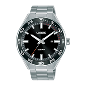 Lorus Sports herreur stål sort skive 44mm 10bar