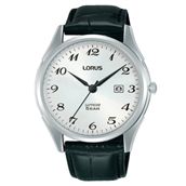 Lorus Classic herreur stål sort læderrem safirglas 5bar 42mm