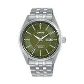 Lorus Classic herreur automatik stål grøn skive 10bar 42mm 
