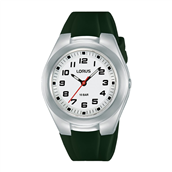 Lorus Kids børneur stål grøn silikonerem analog 10bar 36mm