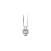 Diana roset 0,07 H-W/SI-aquamarin 14 kt.