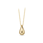 Vedhæng dråbe 7x12 mm 8 kt. m. 8 kt. kæde 42+3cm