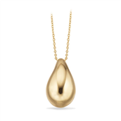 Vedhæng dråbe 12x22 mm 8 kt. m. 8 kt. kæde 42+3cm
