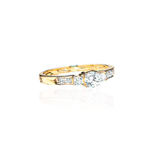 Scrouples Ring i 8 kt. m. zirkonia