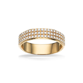 Dazzling Ring 3 rk. 0,49 H-W/SI 14 kt.