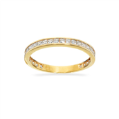 Ring syn. cubic zir. 8 kt.