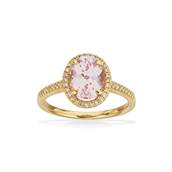 Diana ring roset 0,16 H-W/SI-morganit 14 kt
