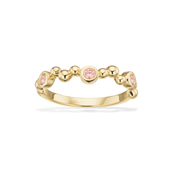 Ring pink cubic zir. 8 kt.