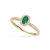 Diana ring roset 0,17 H-W/SI smagrad 14 kt