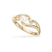 Ring fkp./cubic zir. 8 kt.