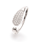 *Scrouples ring sølv rhodineret zirkoniasten