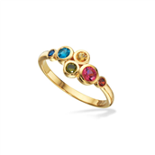 SoHo ring rainbow cubic zir. sølv fg.