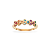 SoHo ring rainbow cubic zir. sølv fg.