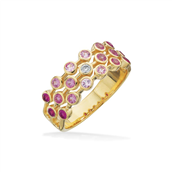 Scrouples SoHo ring multicolor cubic zir. sølv fg.