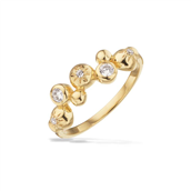 Ring kugler cubic zir. sølv fg.