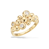 *Ring kugler cubic zir. sølv fg.