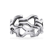 Herrering links sølv ox.