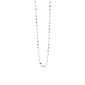 Susanne Friis Bjørner Halskæde sølv viklet 3-4 mm facetslebne granat, karneol, citrin, peridot, apatit, iolit, ametyst