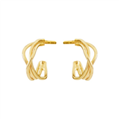 Susanne Friis Bjørner ørestikker forgyldt sølv twisted wire (10 mm)