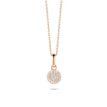Spirit Icons Luxury halskæde cz rosaforgyldt sølv 45 cm