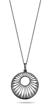 Spirit Icons Peacock halskæde sølv oxyderet 70 cm