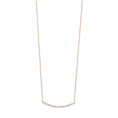 Spirit Icons Purity halskæde sølv rosaforgyldt med zirkoniasten 45 cm