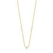 Spirit Icons Alma Pearl halskæde forgyldt sølv m. cz + fvp (42-45 cm)