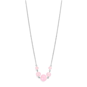 Spirit Icons Confetti Pink halskæde sølv m. krystal (42-45 cm)