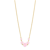 Spirit Icons Confetti Pink halskæde forgyldt sølv m. krystal (42-45 cm)