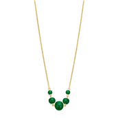Spirit Icons Confetti Green halskæde forgyldt sølv m. krystal (42-45 cm)