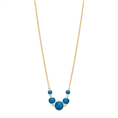 Spirit Icons Confetti Blue halskæde forgyldt sølv m. krystal (42-45 cm)