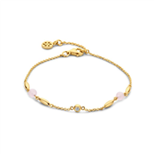 Spirit Icons Cornelia armbånd forgyldt sølv m. cz + pink milky (17-19 cm)