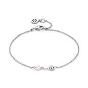 Spirit Icons Lucky Pink armbånd sølv m. cz (17-19 cm)