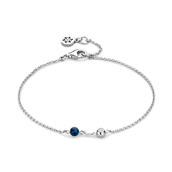 Spirit Icons Lucky Blue armbånd sølv m. cz (17-19 cm)