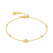 Spirit Icons Alma armbånd forgyldt sølv m. cz (17-19 cm)