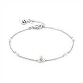 Spirit Icons Alma Pearl armbånd sølv m. cz + fvp (17-19 cm)