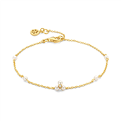 Spirit Icons Alma Pearl armbånd forgyldt sølv m. cz + fvp (17-19 cm)