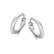 Spirit Icons Balance Rustic hoops sølv - 12mm