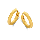 Spirit Icons Balance Rustic hoops forgyldt sølv - 12mm