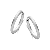 Spirit Icons Balance Rustic hoops sølv - 20mm