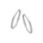 Spirit Icons Balance Rustic hoops sølv - 24mm